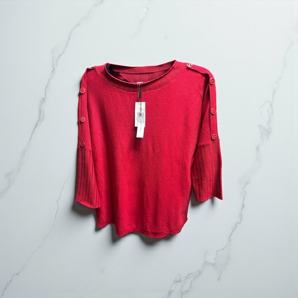 Melissa Paige Scarlet Buttoned Sleeve Sweater - Picture 3 of 3